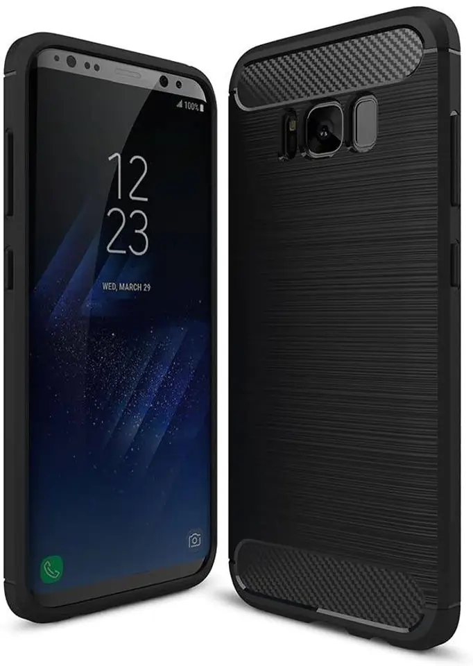 ⁨Case SAMSUNG GALAXY S8 Nexeri Carbon Armoured black⁩ at Wasserman.eu