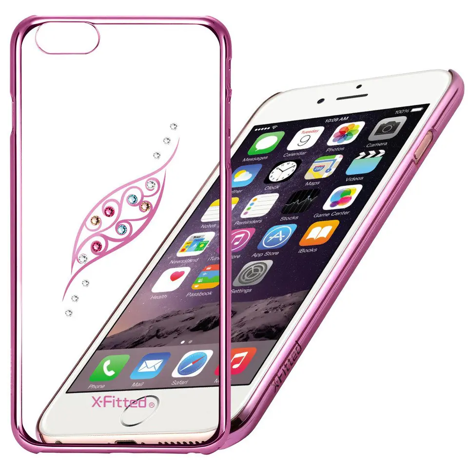 ⁨X-FITTED Case Swarovski IPHONE 6+ Leaf pink PPJYP⁩ at Wasserman.eu