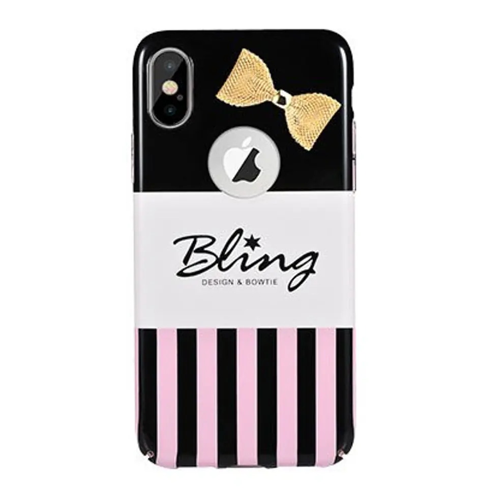 ⁨Etui X-FITTED metal Bownknot IPHONE X STRIP BLING SECRET P8JST⁩ w sklepie Wasserman.eu