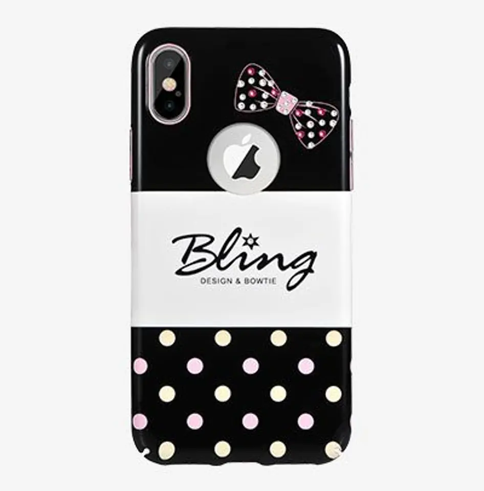 ⁨X-FITTED case crystal bling secret IPHONE X DOT P8ZSD⁩ at Wasserman.eu