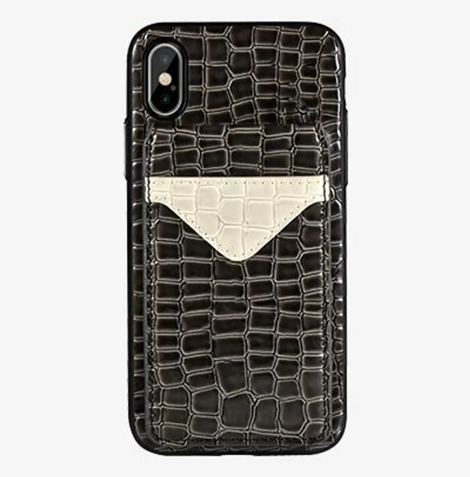 ⁨Case X-FITTED retro Trigon Grain black IPHONE X P8DGH⁩ at Wasserman.eu