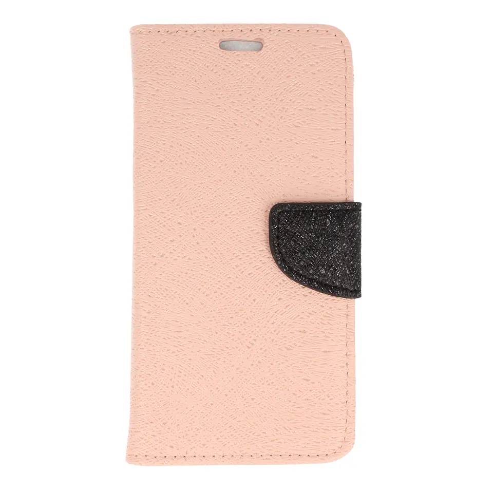 ⁨Etui portfel fancy HUAWEI HONOR 7X różowo-czarny shine⁩ w sklepie Wasserman.eu