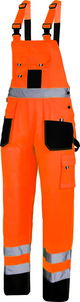 ⁨HIGH VIS. BIB PANTS BLACK-ORANGE, "XL", CE, LAHTI⁩ at Wasserman.eu