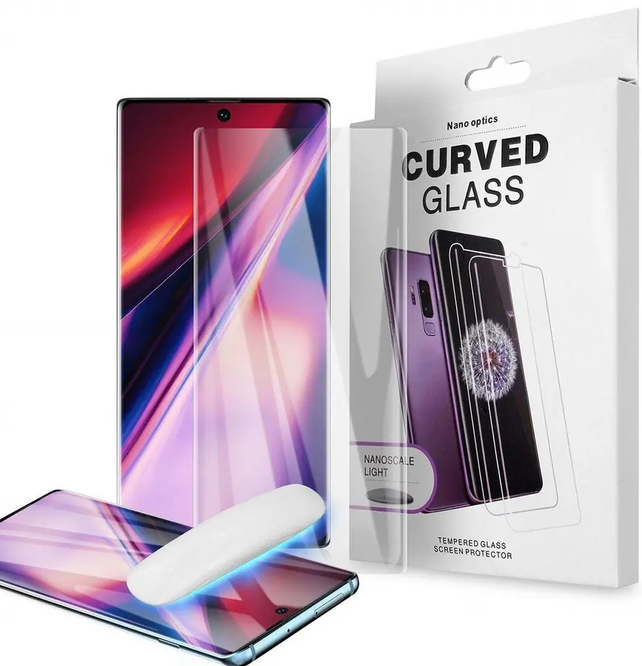 ⁨5D UV TEMPERED GLASS SAMSUNG GALAXY S10+ S10 PLUS Full Glue⁩ at Wasserman.eu