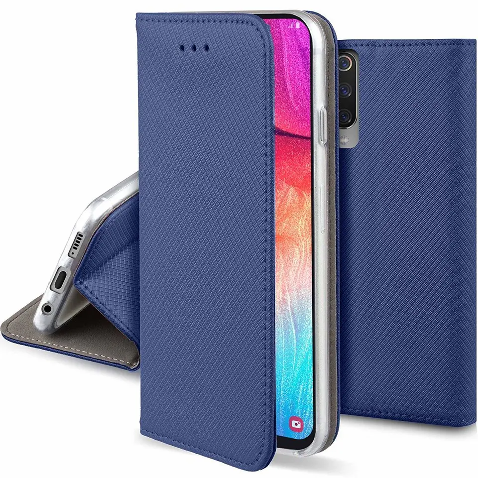 ⁨Etui portfel Flip Magnet HUAWEI P SMART Z granatowe⁩ w sklepie Wasserman.eu