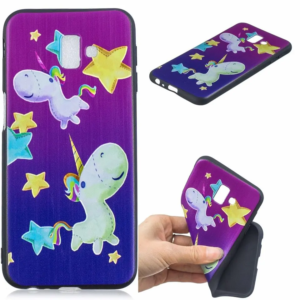 ⁨Slim Art Case SAMSUNG J6+ J6 PLUS star and unicorn⁩ at Wasserman.eu