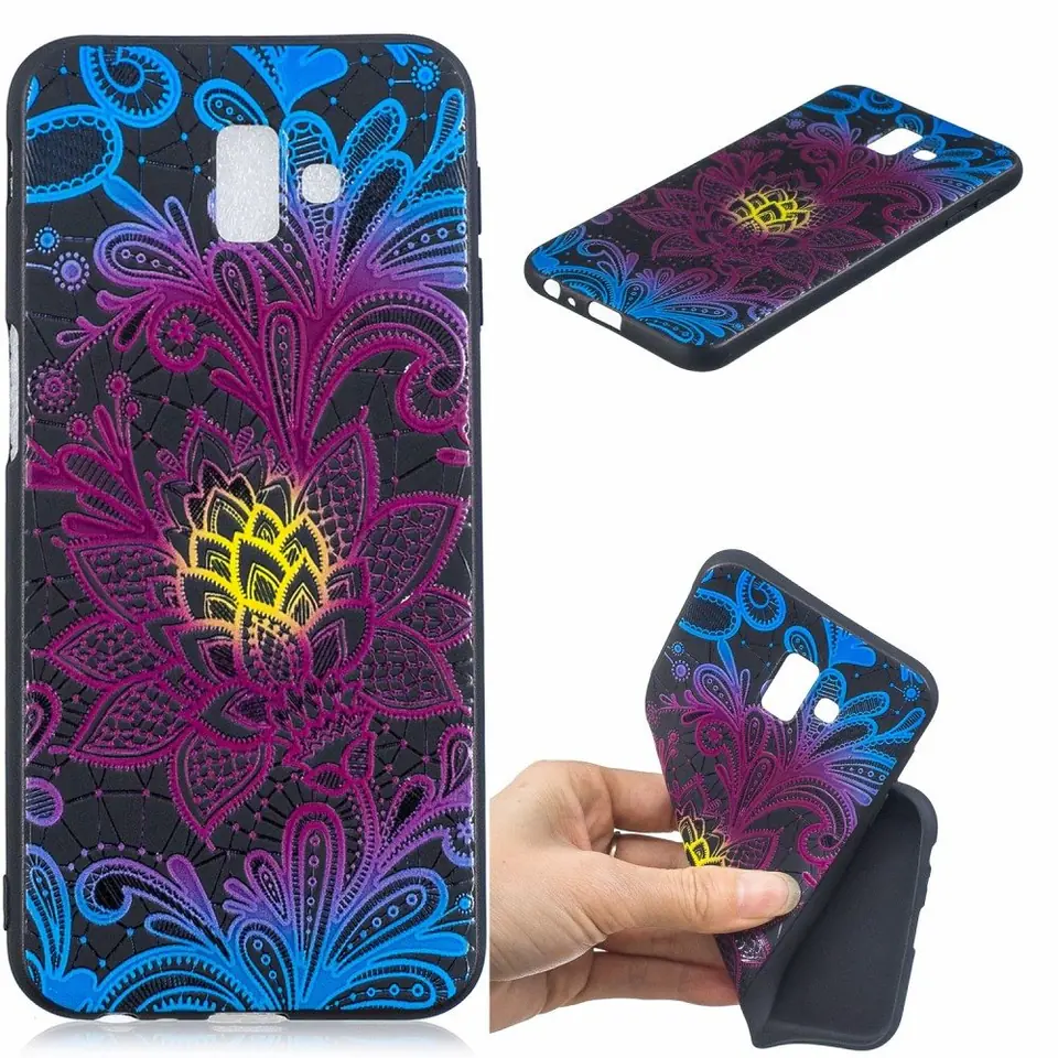 ⁨Slim Art Case SAMSUNG J6+ J6 PLUS unique flowers⁩ at Wasserman.eu