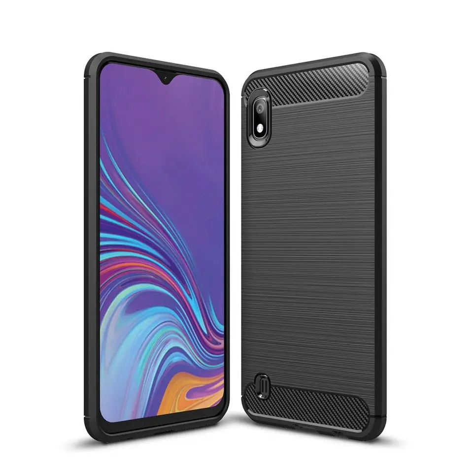 ⁨Case SAMSUNG GALAXY A10 Nexeri Carbon Armoured black⁩ at Wasserman.eu