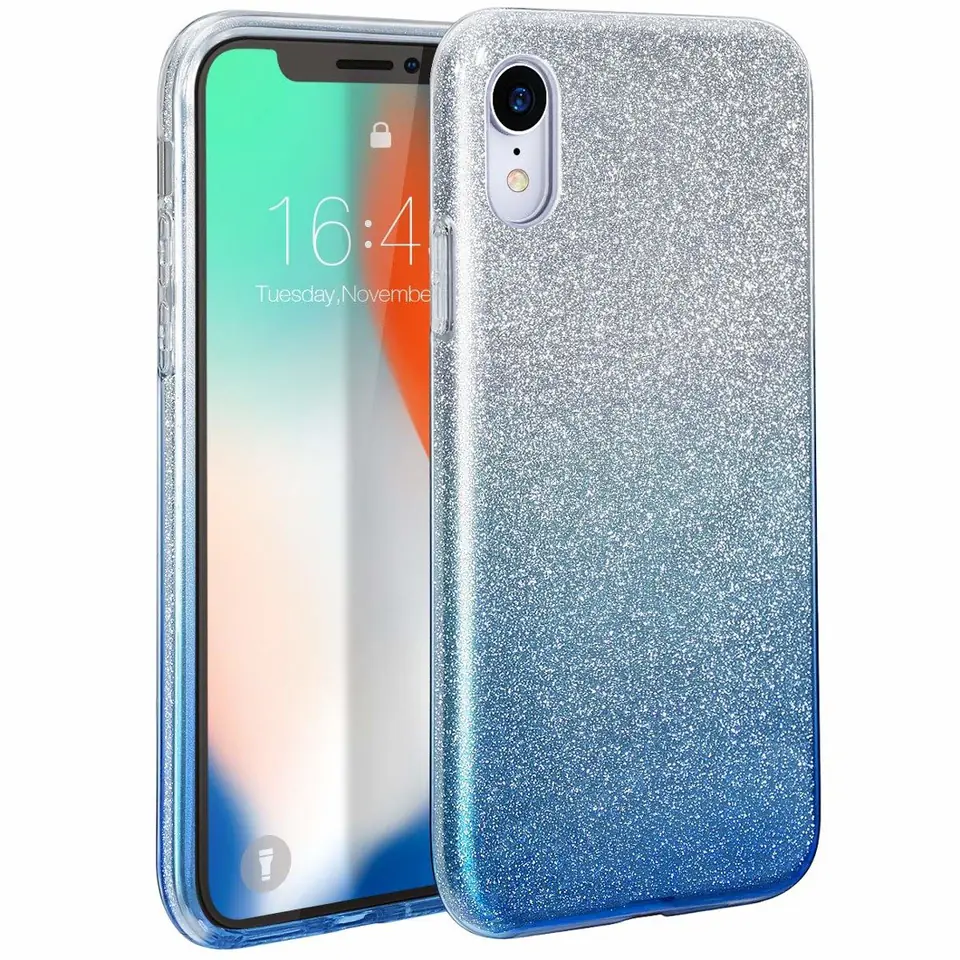 ⁨Case XIAOMI REDMI K30 Glitter silver-blue⁩ at Wasserman.eu