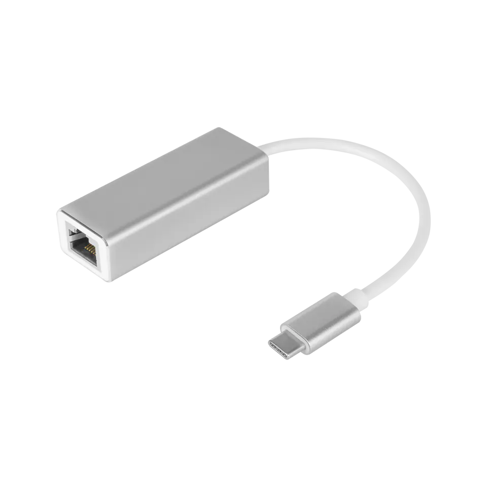 ⁨Adapter karta sieciowa USB typu C - RJ45 LAN gigabit 10/100/1000 Mb Kruger&Matz⁩ w sklepie Wasserman.eu