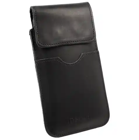 ⁨Etui Kabura skórzana do paska pionowa otwierana portfel Nexeri Flap Leather IPHONE X/XS/SAMSUNG GALAXY S6/S20 czarne⁩ w sklepie Wasserman.eu