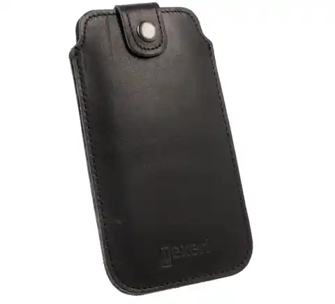 ⁨Case Leather Pocket XL IPHONE X/XS/SAMSUNG GALAXY S6/S20 black⁩ at Wasserman.eu
