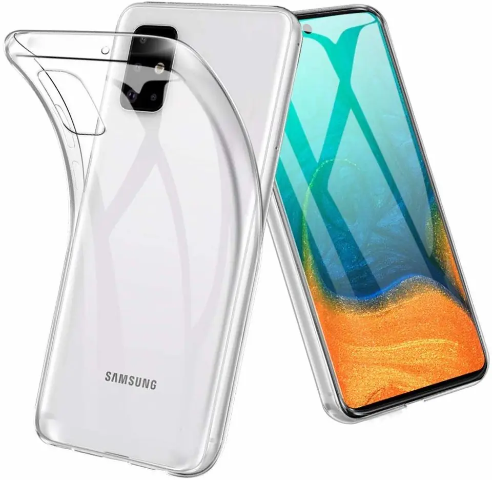 ⁨Case SAMSUNG GALAXY A71 Slim case Protect 2mm clear cap⁩ at Wasserman.eu