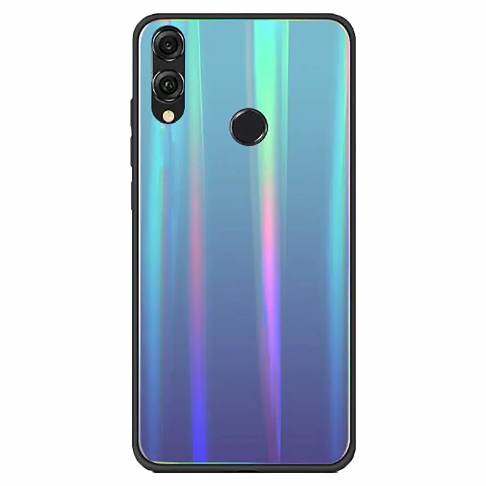 ⁨Etui XIAOMI REDMI K30 Glass case Rainbow niebieskie⁩ w sklepie Wasserman.eu