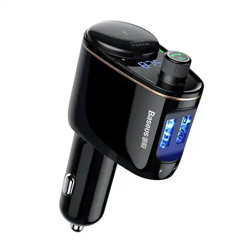 ⁨FM-Transmitter für Auto Baseus 2x USB, Bluetooth - schwarz⁩ im Wasserman.eu