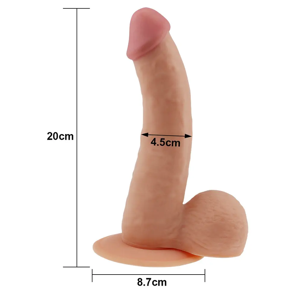 ⁨Cyberskin Dildo with Suction Cup The Ultra Soft Dude 20 cm Lovetoy⁩ at Wasserman.eu