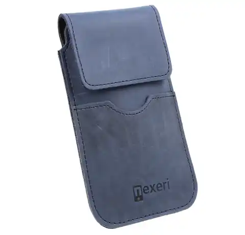⁨Case Leather Holster for Strap vertical opening wallet Nexeri Flap Leather SAMSUNG GALAXY S20 ULTRA / S21 ULTRA / HUAWEI P SMART 2021 / XIAOMI MI 10T/10T PRO navy⁩ at Wasserman.eu