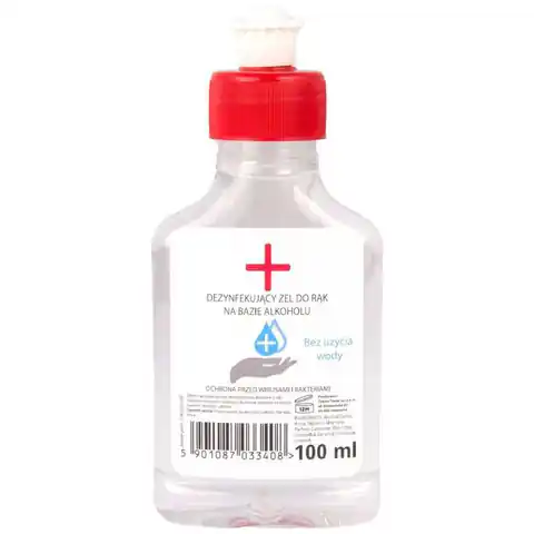 ⁨Antibacterial gel for hand disinfection 70% alcohol 100ml 6281⁩ at Wasserman.eu