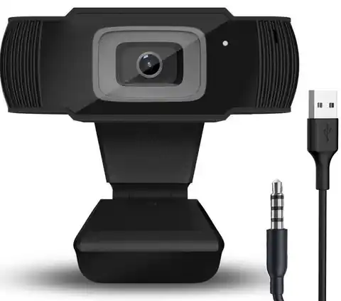 ⁨USB HD Jack webcam 3.5mm webcam USB + microphone⁩ at Wasserman.eu