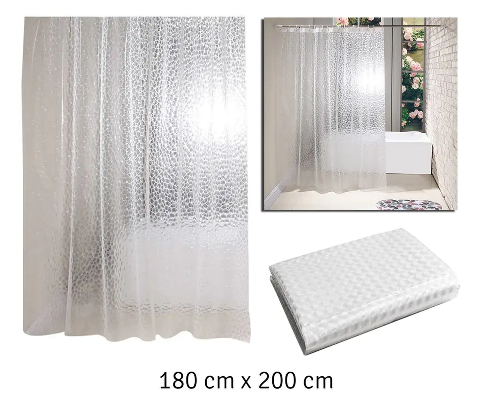 AG655A Zasłona prysznicowa 3d 180x200 w sklepie Wasserman.eu
