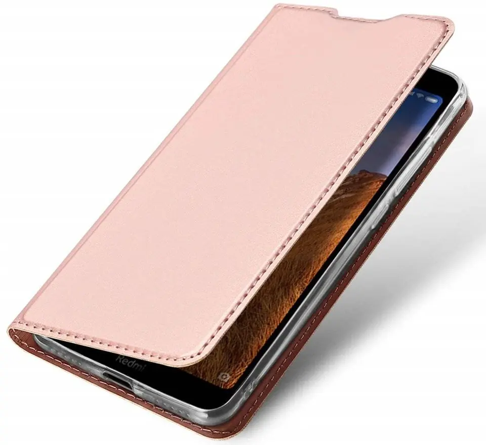 ⁨Etui HUAWEI Y5P / HONOR 9S z klapką Dux Ducis skórzane Skin Leather jasny róż⁩ w sklepie Wasserman.eu