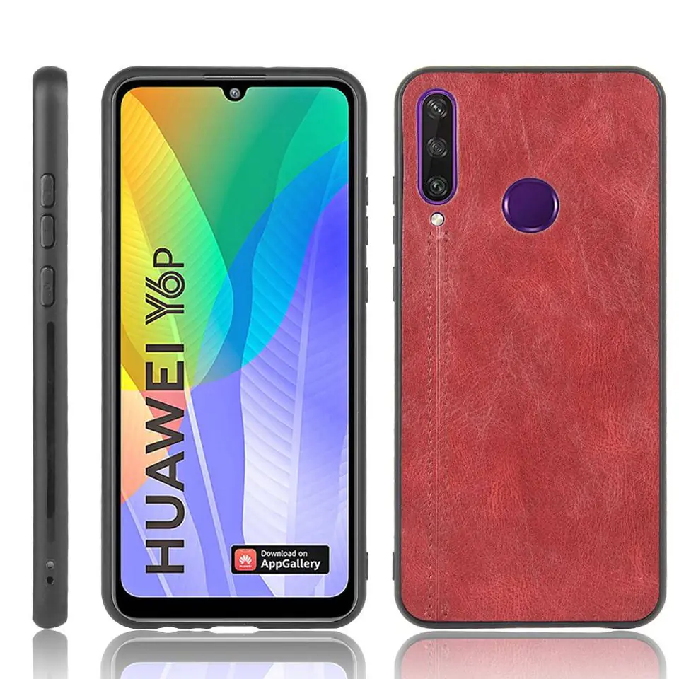 ⁨Case HUAWEI Y6P Leather cover Hybrid case red⁩ at Wasserman.eu