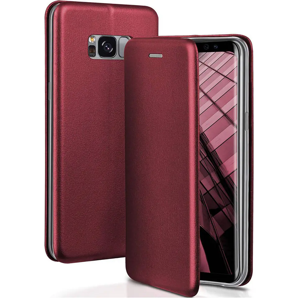 ⁨Etui XIAOMI REDMI NOTE 9S / NOTE 9 PRO portfel z klapką skóra ekologiczna Flip Elegance burgundowe⁩ w sklepie Wasserman.eu