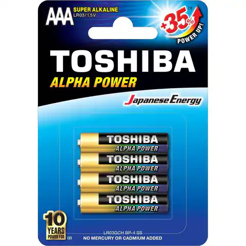 ⁨Bateria AAA TOSHIBA Alpha Power 4szt 1.5V Alkaliczna LR03/4/48 BL⁩ w sklepie Wasserman.eu