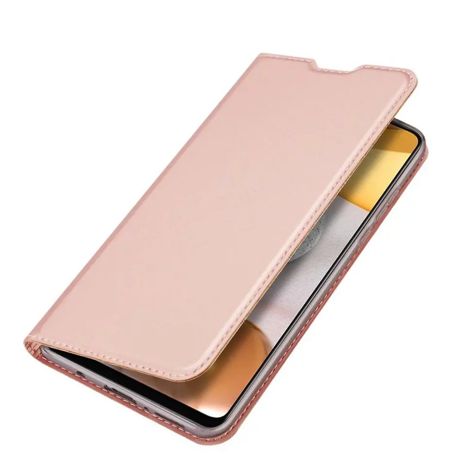 ⁨Etui SAMSUNG GALAXY A42 5G z klapką Dux Ducis skórzane Skin Leather jasny róż⁩ w sklepie Wasserman.eu