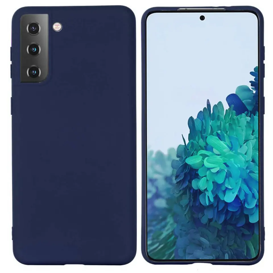 ⁨Case SAMSUNG GALAXY S21+ PLUS Silicone case flexible silicone navy blue⁩ at Wasserman.eu