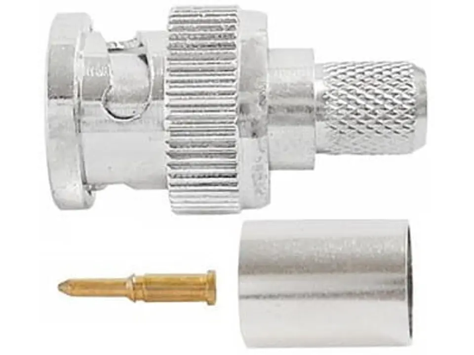 ⁨BNC plug crimped on RG-59 wt BNC RG-59⁩ at Wasserman.eu