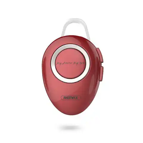 ⁨Słuchawka Bluetooth Douszna Zestaw Słuchawkowy REMAX HIFI Sound Quality Single Headset RB-T22 czerwona⁩ w sklepie Wasserman.eu