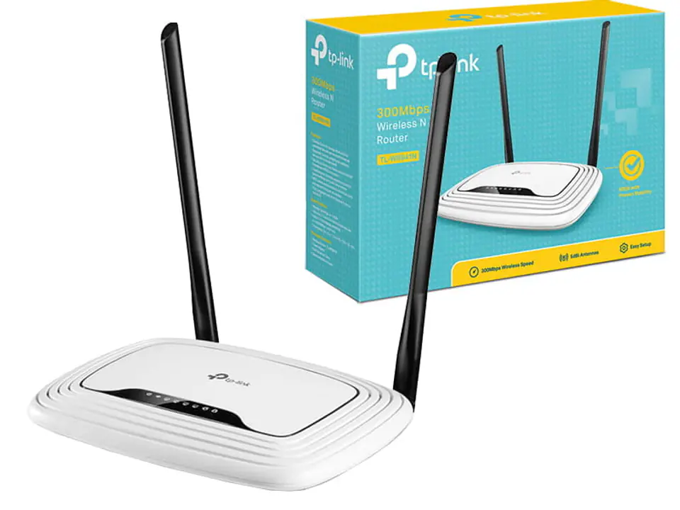 ⁨Bezprzewodowy router wifi 300Mbps TpLink TL-WR841N⁩ w sklepie Wasserman.eu