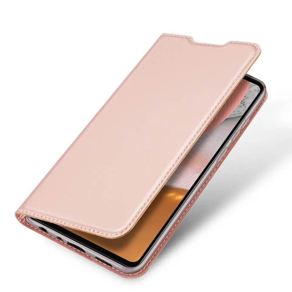 ⁨Etui SAMSUNG GALAXY A72 5G z klapką Dux Ducis skórzane Skin Leather jasny róż⁩ w sklepie Wasserman.eu