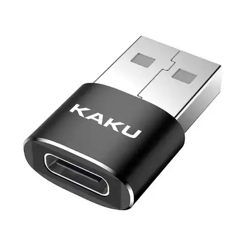 ⁨Adapter USB na USB Typ C Konwerter Przejściówka USB - USB-C KAKU (KSC-530) czarny⁩ w sklepie Wasserman.eu