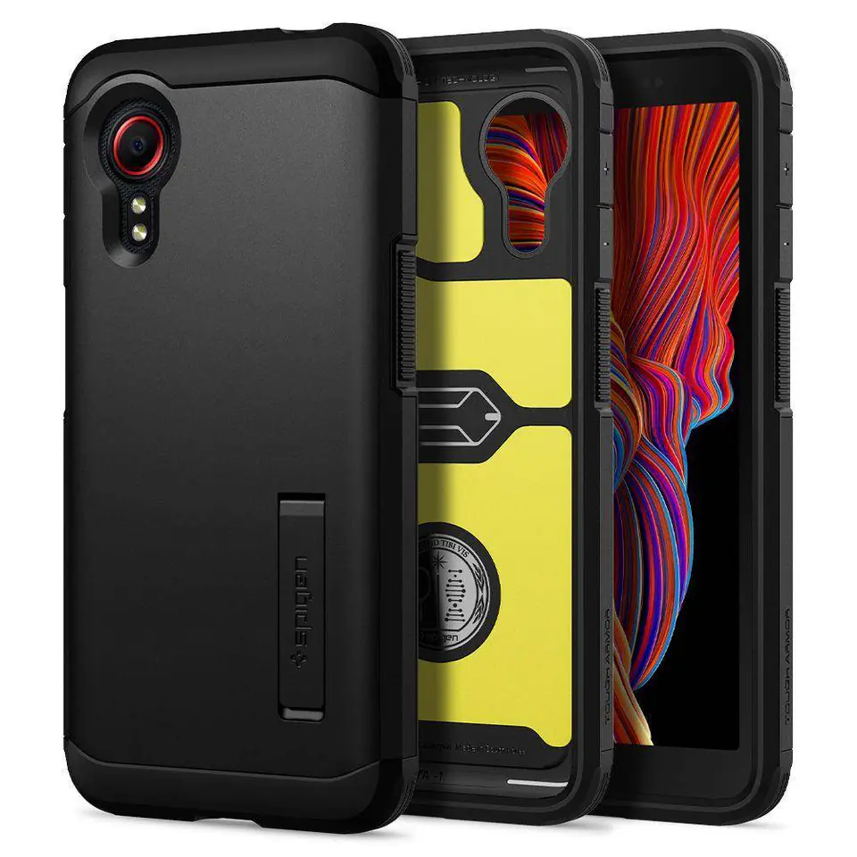 ⁨Spigen Tough Armor Sam Galaxy Xcover 5 czarny/black⁩ w sklepie Wasserman.eu