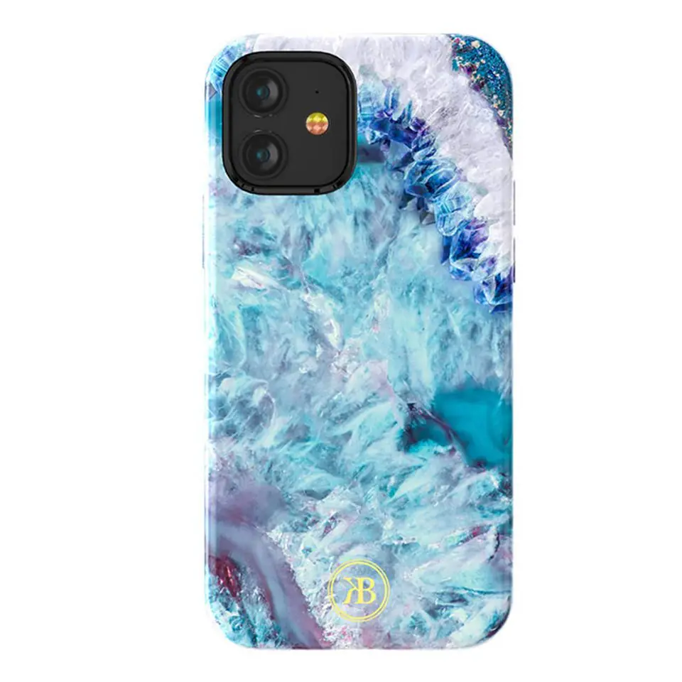 ⁨Etui IPHONE 12 MINI Kingxbar Agate Series niebieskie⁩ w sklepie Wasserman.eu