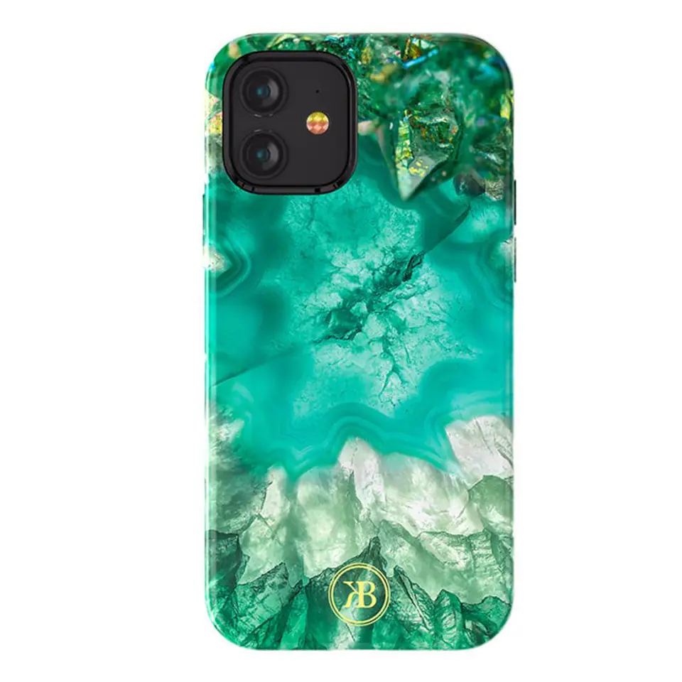 ⁨Case IPHONE 12 MINI Kingxbar Agate Series green⁩ at Wasserman.eu