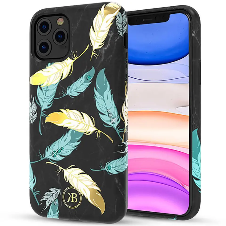 ⁨Etui IPHONE 11 PRO Kingxbar Forest Series Gold Feather⁩ w sklepie Wasserman.eu