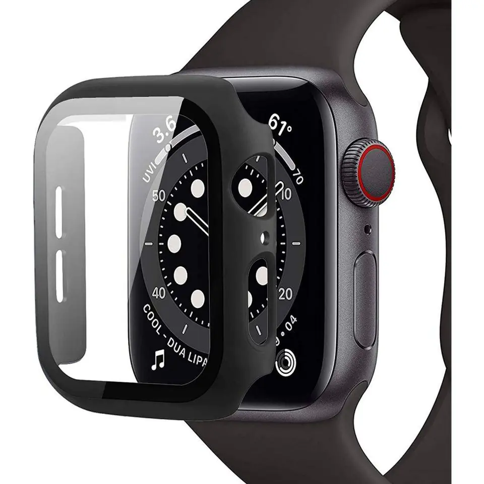 ⁨Case for APPLE WATCH 4 / 5 / 6 / SE (40mm) Tech-Protect Defense 360 black⁩ at Wasserman.eu