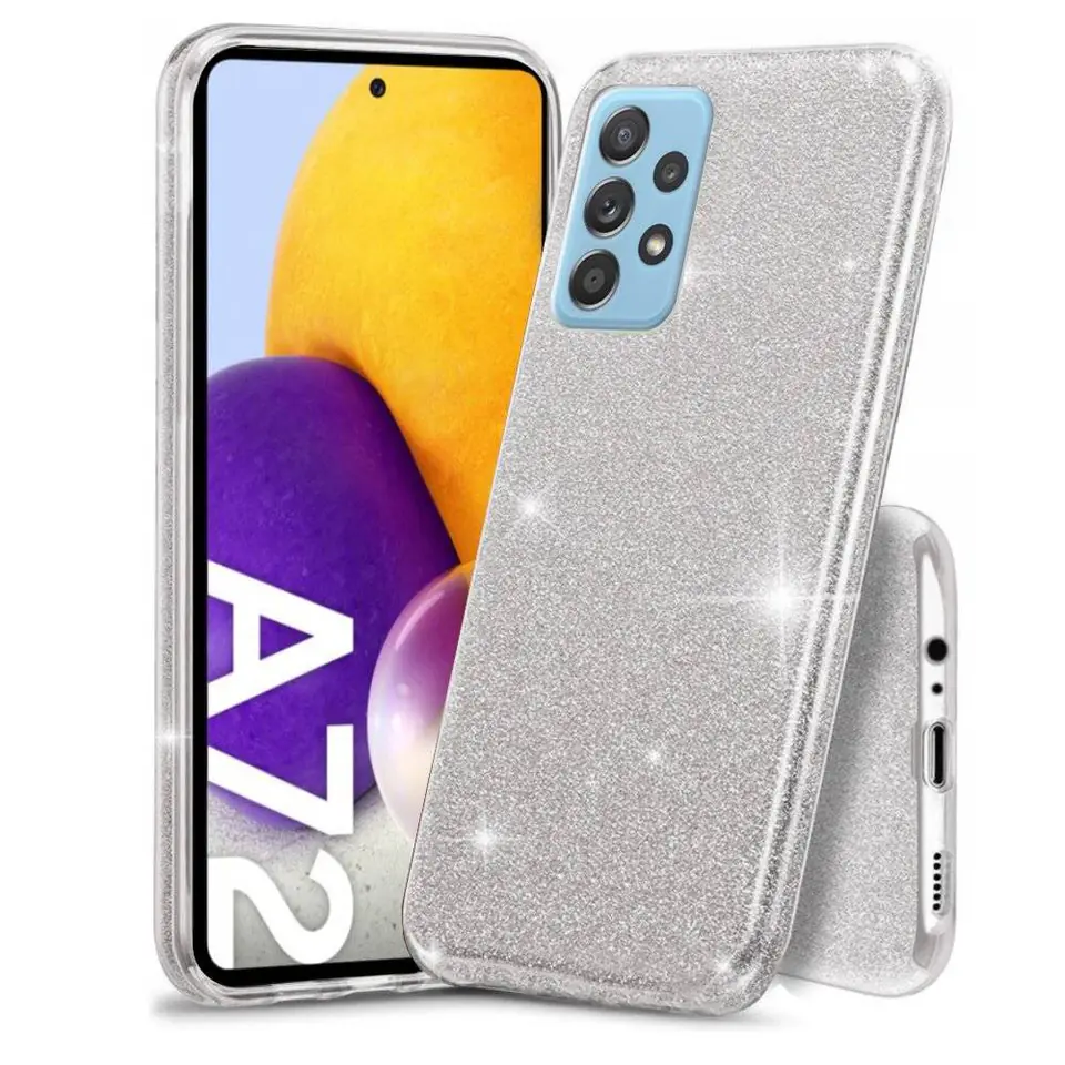 ⁨Case SAMSUNG GALAXY A72 Glitter silver⁩ at Wasserman.eu