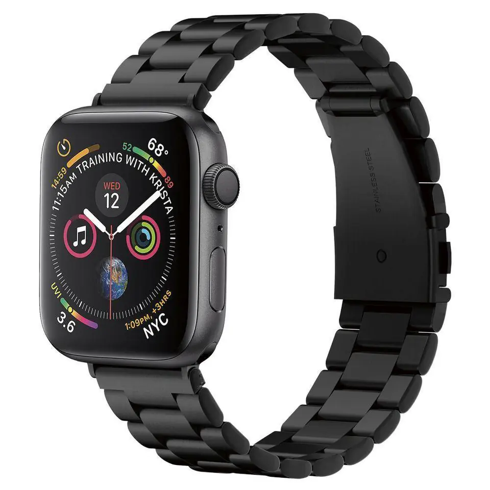 ⁨SPIGEN MODERN FIT BAND APPLE WATCH 2/3/4/5/6/SE (42/44MM) BLACK⁩ at Wasserman.eu