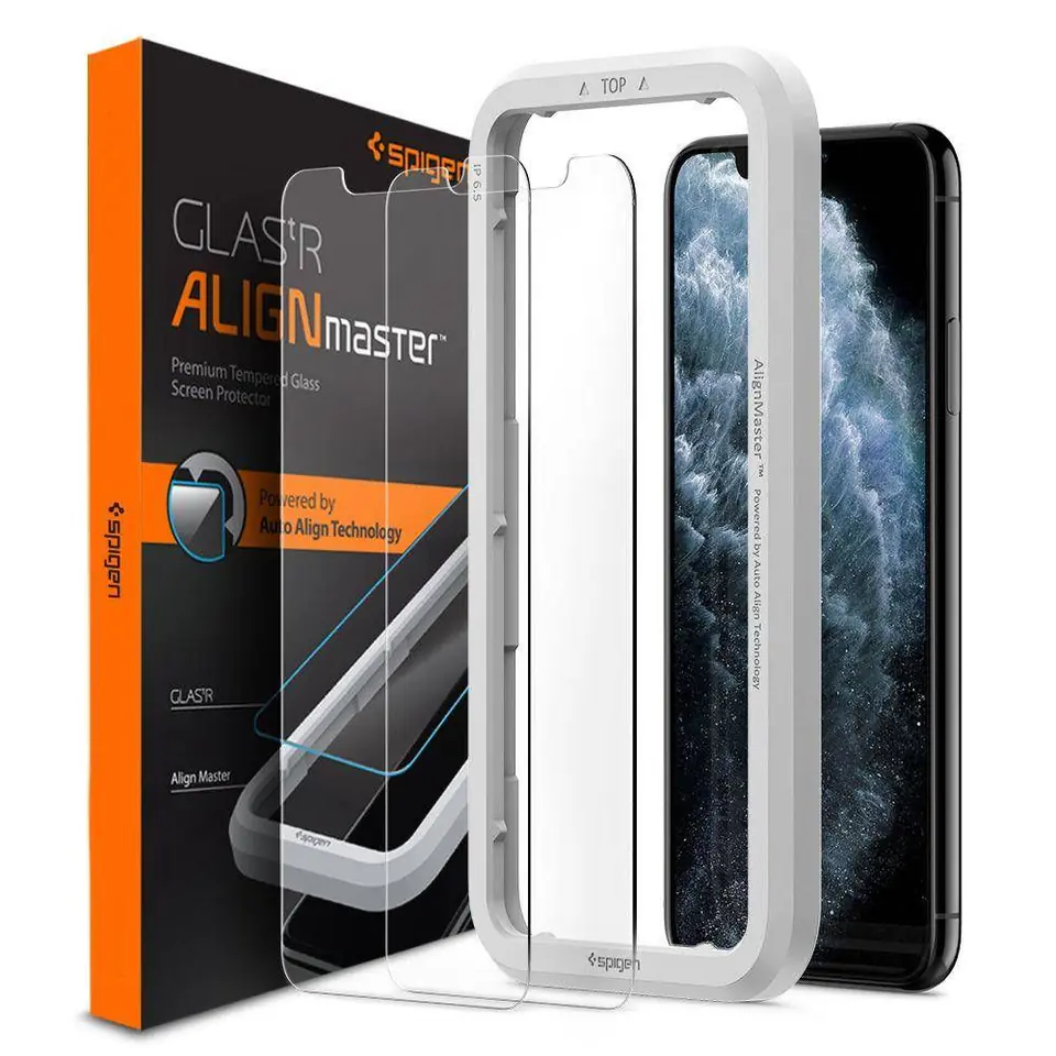 ⁨SPIGEN ALM TEMPERED GLASS GLAS.TR SLIM 2-PACK IPHONE 11⁩ at Wasserman.eu