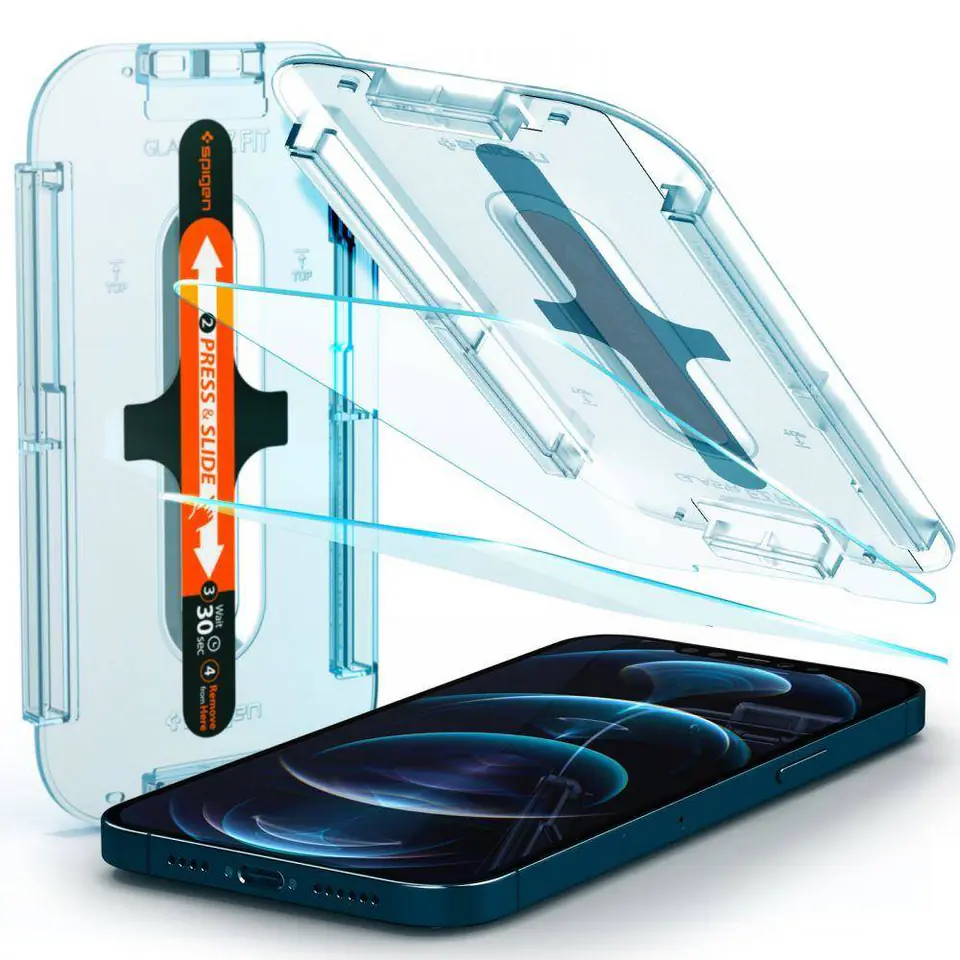 ⁨TEMPERED GLASS SPIGEN GLAS.TR "EZ FIT" 2-PACK IPHONE 12 PRO MAX⁩ at Wasserman.eu