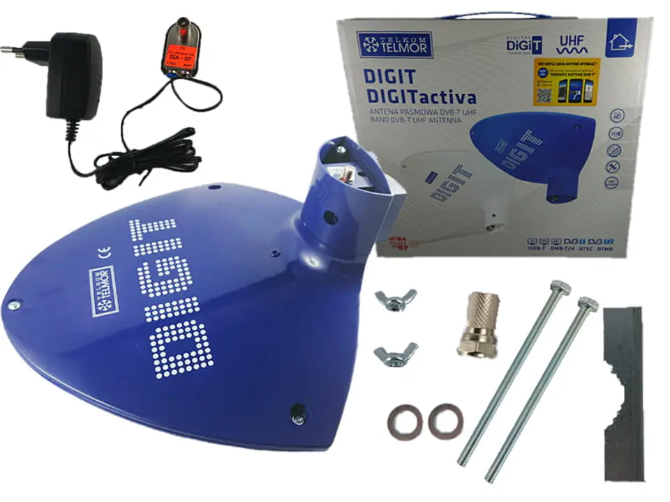 ⁨ANTENNA TELMOR DIGIT ACTIVA ACTIVE DVB-T POWER SUPPLY blue⁩ at Wasserman.eu