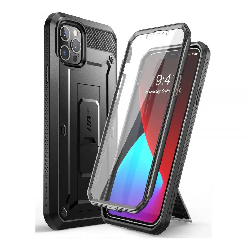 ⁨Oryginalne Etui IPHONE 12 PRO Supcase Unicorn Beetle Pro czarne⁩ w sklepie Wasserman.eu