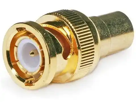 ⁨BNC GOLD plug on H155 / RF240 / RG6 BNC gold⁩ at Wasserman.eu
