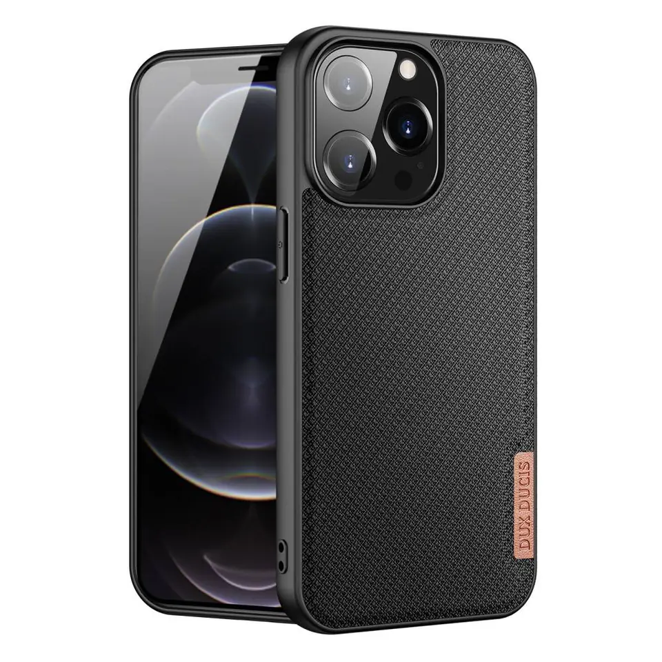 ⁨Case IPHONE 13 PRO Dux Ducis Fino Nylon black⁩ at Wasserman.eu