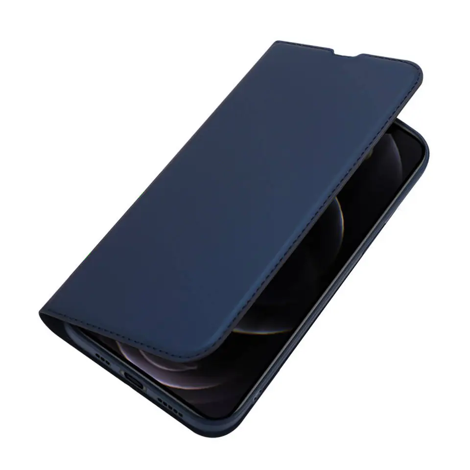 ⁨Case IPHONE 13 PRO with Flip Dux Ducis Leather Leather navy blue⁩ at Wasserman.eu