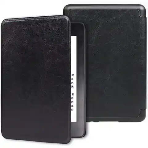 ⁨Case for AMAZON KINDLE PAPERWHITE 4 Leatherette Book with Flap black⁩ at Wasserman.eu
